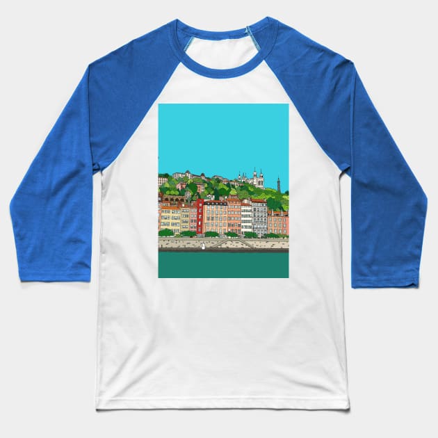 Lyon, France Baseball T-Shirt by lamaisondulapino